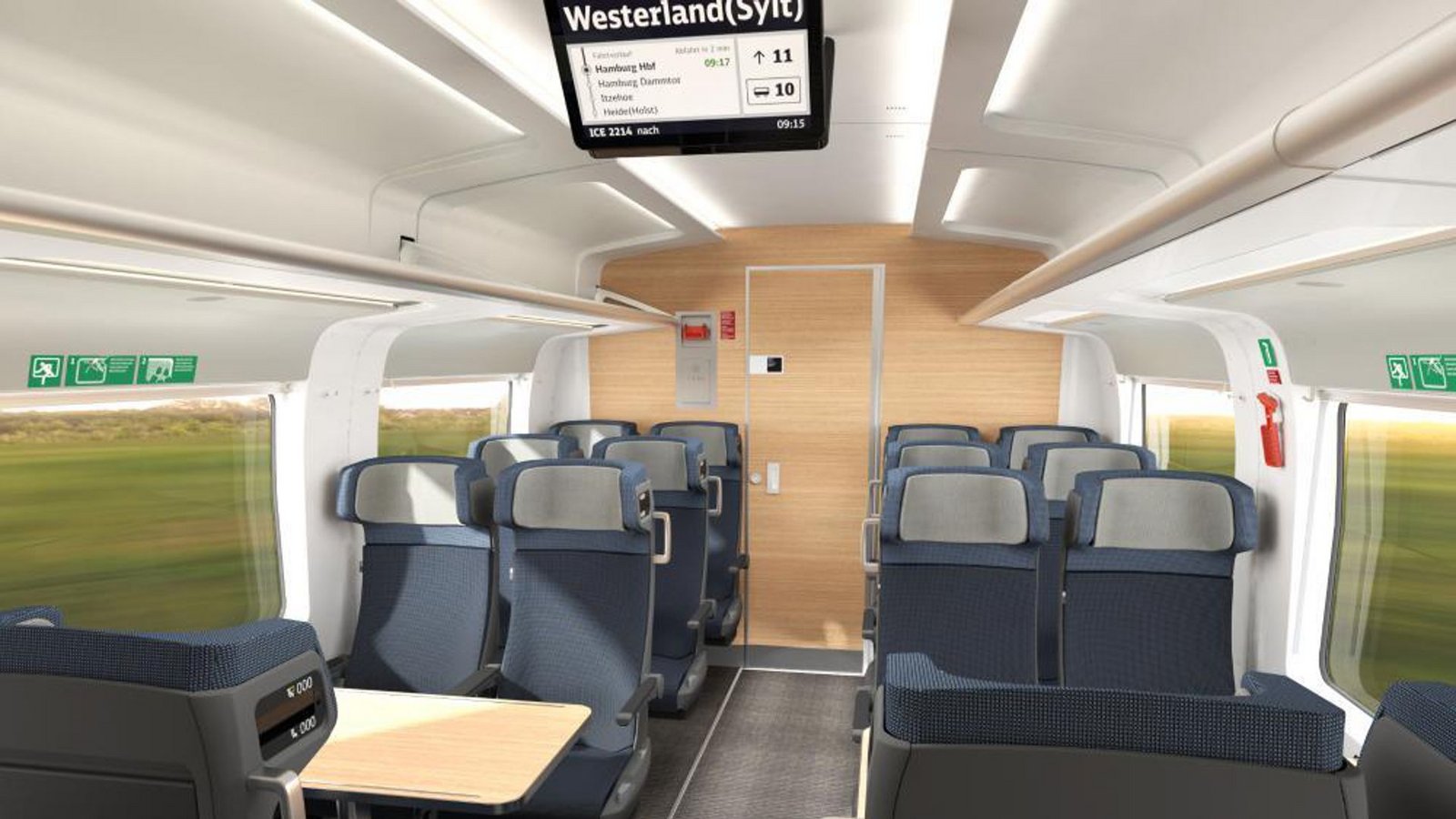 Ein Innenraum der Zweiten Klasse.Foto: Talgo Ein Innenraum der Zweiten Klasse.Foto: Talgo