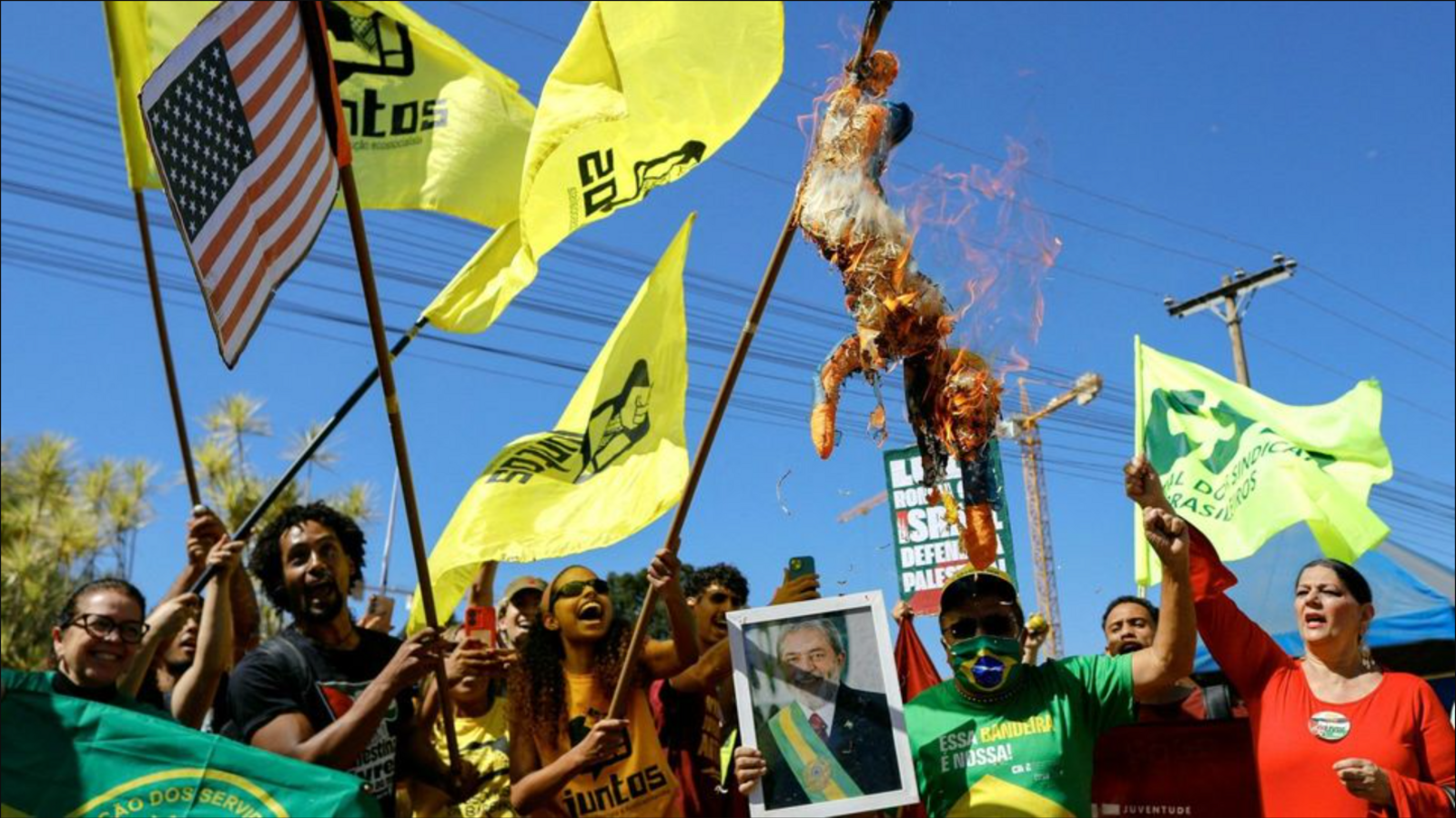 In mehreren Städten Brasiliens haben am Freitag tausende Menschen gegen die US-Zollpolitik protestiert.Foto: AFP In mehreren Städten Brasiliens haben am Freitag tausende Menschen gegen die US-Zollpolitik protestiert.Foto: AFP