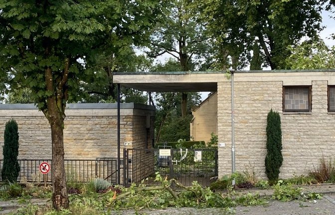 Auf dem Friedhof in Vaihingen hat der Sturm zahlreiche Bäume beschädigt. Foto: pv