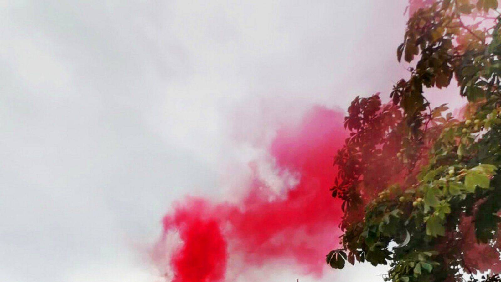 Das Banner und die Pyrotechnik ließen die Männer auf dem Dach zurück.Die Polizei rückte mit einem Großaufgebot am Inselbad an, dennoch gelang den Männern zunächst die Flucht.Foto: Andreas Rosar Das Banner und die Pyrotechnik ließen die Männer auf dem Dach zurück.Die Polizei rückte mit einem Großaufgebot am Inselbad an, dennoch gelang den Männern zunächst die Flucht.Foto: Andreas Rosar