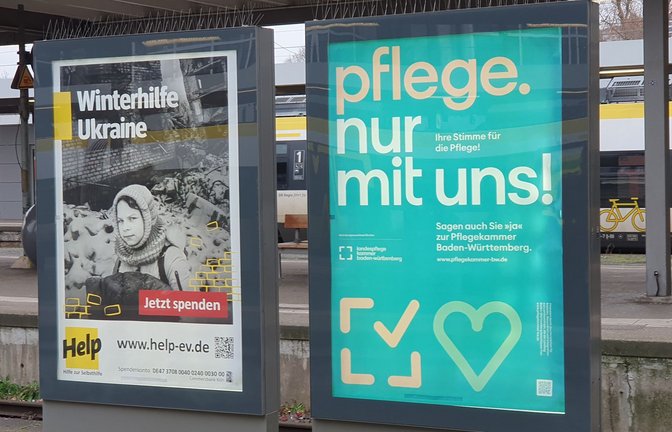 Die Pflegekammer ist auf dem Abstellgleis gelandet – trotz aller Werbemaßnahmen wie hier  am Stuttgarter Hauptbahnhof.<span class='image-autor'>Foto: &nbsp;</span>