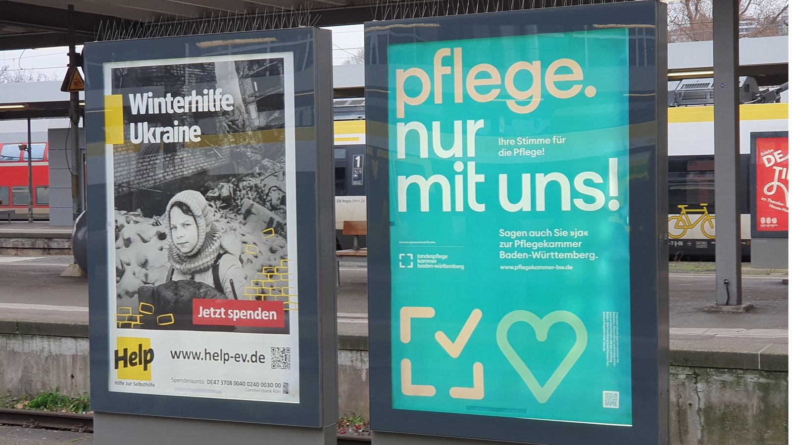Die Pflegekammer ist auf dem Abstellgleis gelandet – trotz aller Werbemaßnahmen wie hier  am Stuttgarter Hauptbahnhof.Foto: &nbsp;