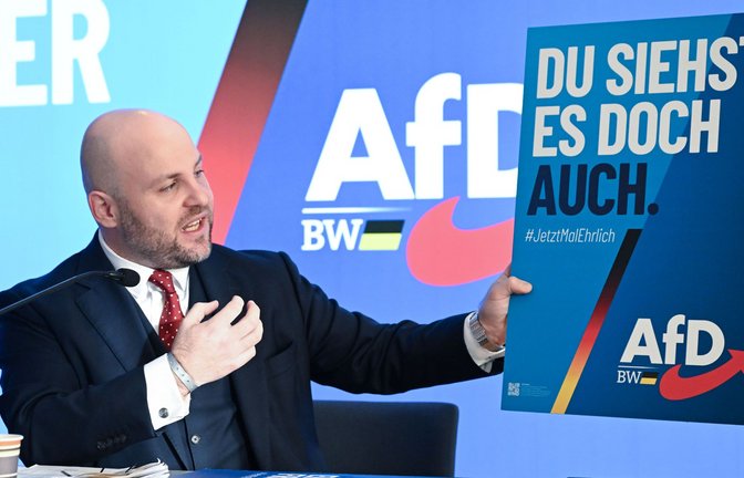 Das sehen die Unternehmerinnen im Land sofort: der AfD und Martin Frohnmaier geht es nicht um Lösungen, sind sie überzeugt.<span class='image-autor'>Foto: Bernd Weißbrod/dpa</span>