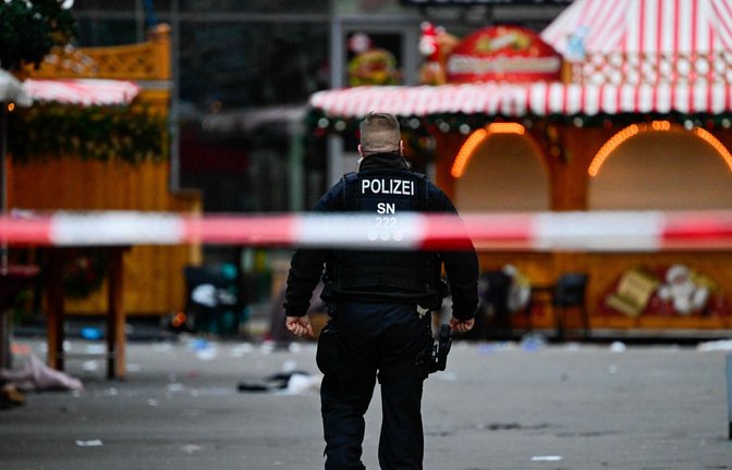 Der Weihnachtsmarkt in Magdeburg wurde für beendet erklärt.<span class='image-autor'>Foto: AFP/JOHN MACDOUGALL</span>