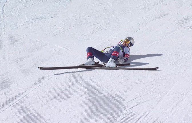 Lindsey Vonn war einige „Zentimeter zu eng auf Linie“ – aber sie will wieder aufstehen.<span class='image-autor'>Foto: AFP/HANDOUT</span>