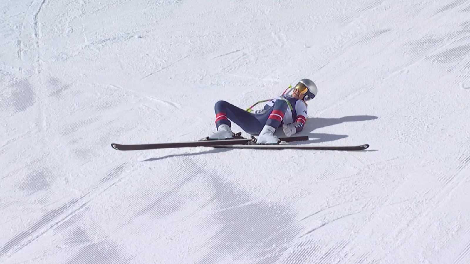 Lindsey Vonn war einige „Zentimeter zu eng auf Linie“ – aber sie will wieder aufstehen.Foto: AFP/HANDOUT
