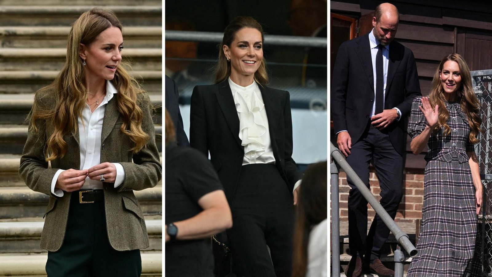 Plötzlich erblondet: Prinzessin Kate trägt honigblonde Strähnen im dunklen Haar – und die Welt steht Kopf.Foto: AFP Plötzlich erblondet: Prinzessin Kate trägt honigblonde Strähnen im dunklen Haar – und die Welt steht Kopf.Foto: AFP