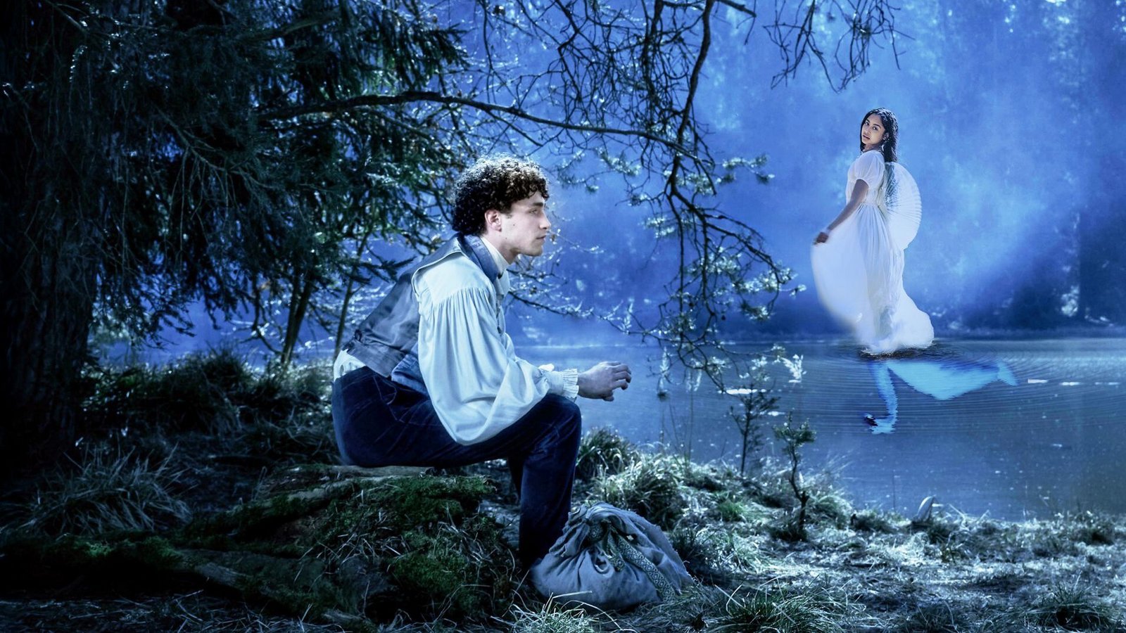 Friedrich (Riccardo Campione) und Odette (Samirah Breuer) in „Das Märchen vom Schwanensee“Foto: Südwestrundfunk