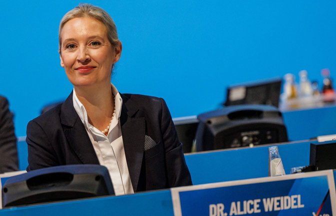 Alice Weidel ist die erste Kanzlerkandidatin in der Geschichte der AfD.<span class='image-autor'>Foto: AFP/JENS SCHLUETER</span>