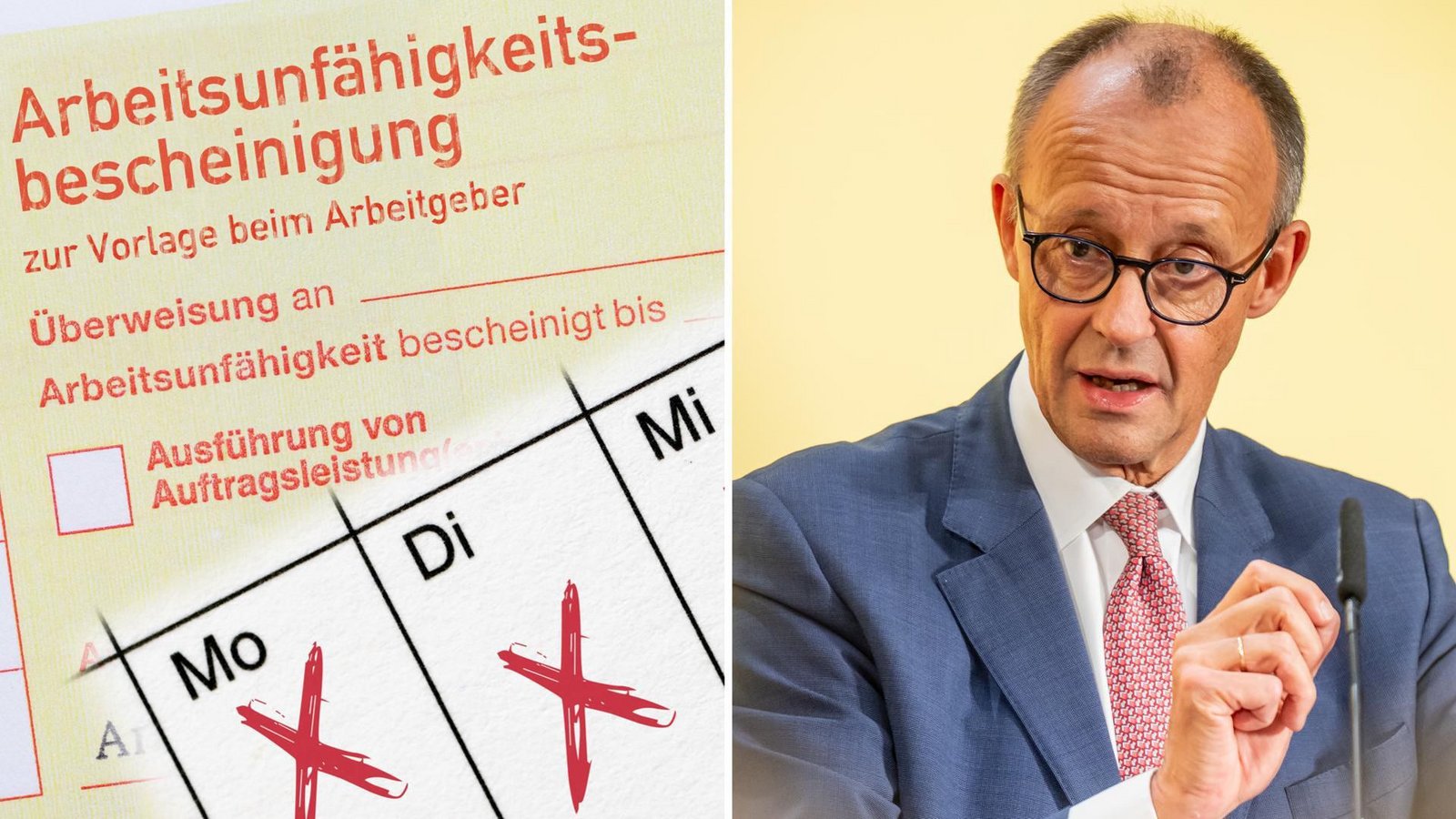Friedrich Merz ist offenbar nicht begeistert, wie oft sich Arbeitnehmer in Deutschland krank schreiben lassen.Foto: imago images/imagebroker, Michael Kappeler/dpa Friedrich Merz ist offenbar nicht begeistert, wie oft sich Arbeitnehmer in Deutschland krank schreiben lassen.Foto: imago images/imagebroker, Michael Kappeler/dpa