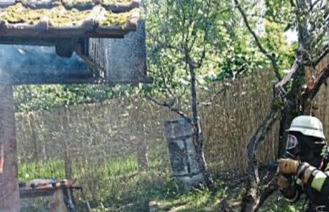 Feuer in der Gartenhütte. Foto: SDMG