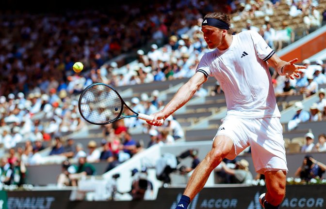 Alexander Zverev spielte zum Start der French Open auf dem Hauptplatz in Roland Garros.<span class='image-autor'>Foto: Frank Molter/dpa</span>