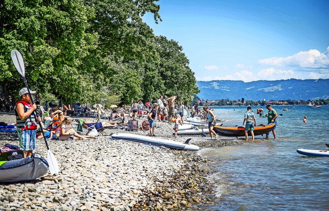 Hochbetrieb am Bodensee – das wirkt sich auch bei Bade- und Bootsunfällen aus.<span class='image-autor'>Foto: imago images/Eibner-Pressefoto</span>