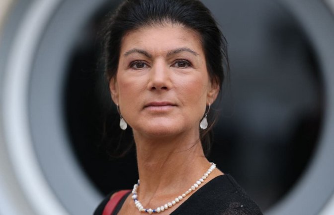 Parteigründerin Sahra Wagenknecht (BSW) besucht im Rahmen der Wahlkampftour des BSW Aschersleben.<span class='image-autor'>Jan Woitas/dpa</span>
