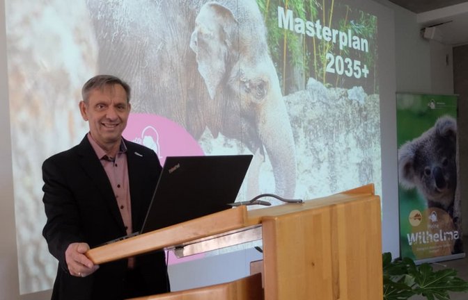 Wilhelma-Direktor Thomas Kölpin hat den neuen Masterplan für die nächsten zehn Jahre für Deutschlands größten zoologisch-botanischen Garten vorgestellt.<span class='image-autor'>Iris Frey</span>