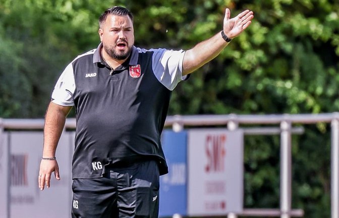 Fellbachs Trainer Kiriakos Gountoulas wartete zuletzt mit einer besonderen Motivationsmethode auf.<span class='image-autor'>Günter Schmid</span>