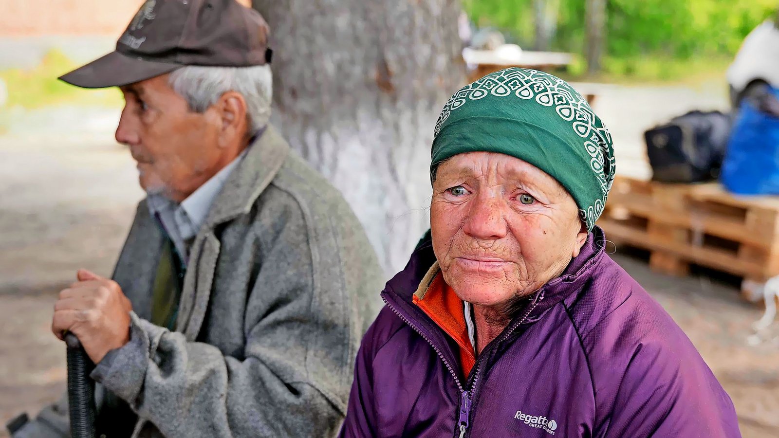 Olga und Panhe, 66 und 67 Jahre alt, mussten viele Nächte unter Beschuss überstehen.Foto: Till Mayer