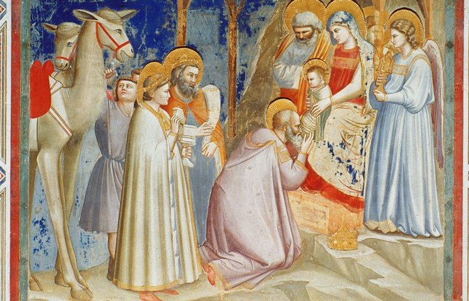 Anbetung der Hirten: Fresko  von Giotto in der Scrovegni Kapelle in Padua(um 1305).<span class='image-autor'>Foto: Imago/GRANGER Historical Picture Archive</span>