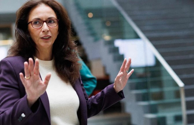 Sie lehnt weitere Erhöhungen des Renteneinstiegsalters ab: DGB-Chefin Yasmin Fahimi.<span class='image-autor'>Carsten Koall/dpa</span>