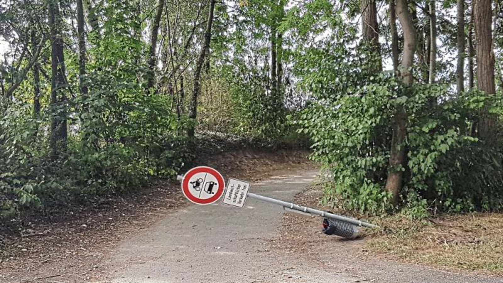 Unbekannte haben zwischen Samstag und Sonntag die Verkehrsschilder zwischen Enzweihingen und Aurich aus ihren Verankerungen gerissen. Foto: Blessing Unbekannte haben zwischen Samstag und Sonntag die Verkehrsschilder zwischen Enzweihingen und Aurich aus ihren Verankerungen gerissen. Foto: Blessing