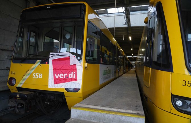 Die Stuttgarter Stadtbahnen bleiben am Donnerstag im Depot.<span class='image-autor'>Foto: Andreas Rosar Fotoagentur-Stuttgart</span>