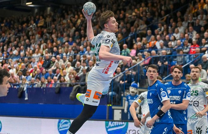 Übernahm viel Verantwortung: Frisch-Auf-Rückrauspieler Erik Persson.<span class='image-autor'>Foto: IMAGO/Eibner</span>