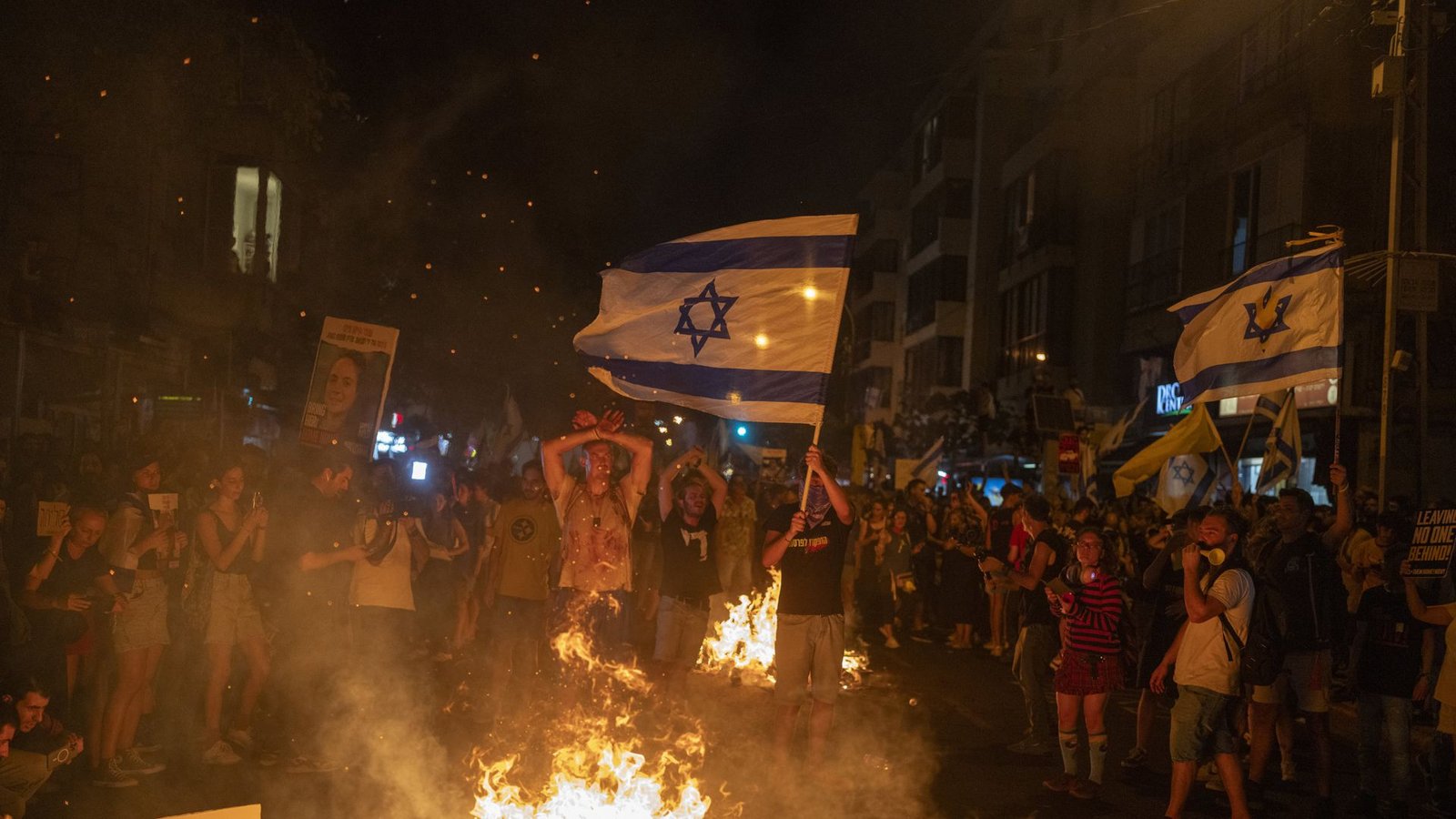 Protest gegen die Regierung in Tel Aviv – die Gegenseite geht allerdings auch auf die Straße.Foto: dpa/Ilia Yefimovich