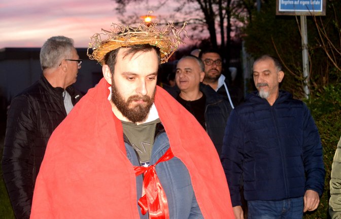 Ciro Micucci verkörpert in diesem Jahr erstmals Jesus.  <span class='image-autor'>Fotos: Stahlfeld</span>