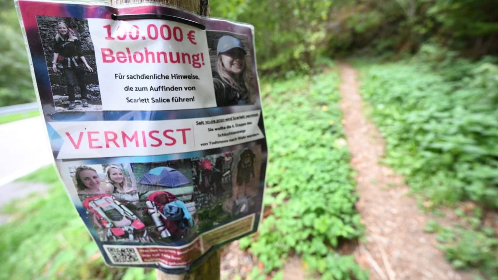 Noch immer fehlt von Scarlett Salice jede Spur. Im Jahr 2020 verschwand die junge Frau aus dem ostwestfälischen Bad Lippspringe beim Wandern im Südschwarzwald.Bernd Weißbrod/dpa
