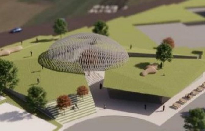 So könnte die Vaihinger Moschee aussehen. Visualisierung: m architekten