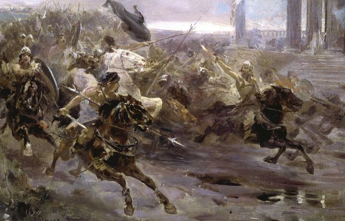 „Attila, König der Hunnen“, Gemälde von Ulpiano Checa, 1887.<span class='image-autor'>Foto: Imago/Heritage Images</span>