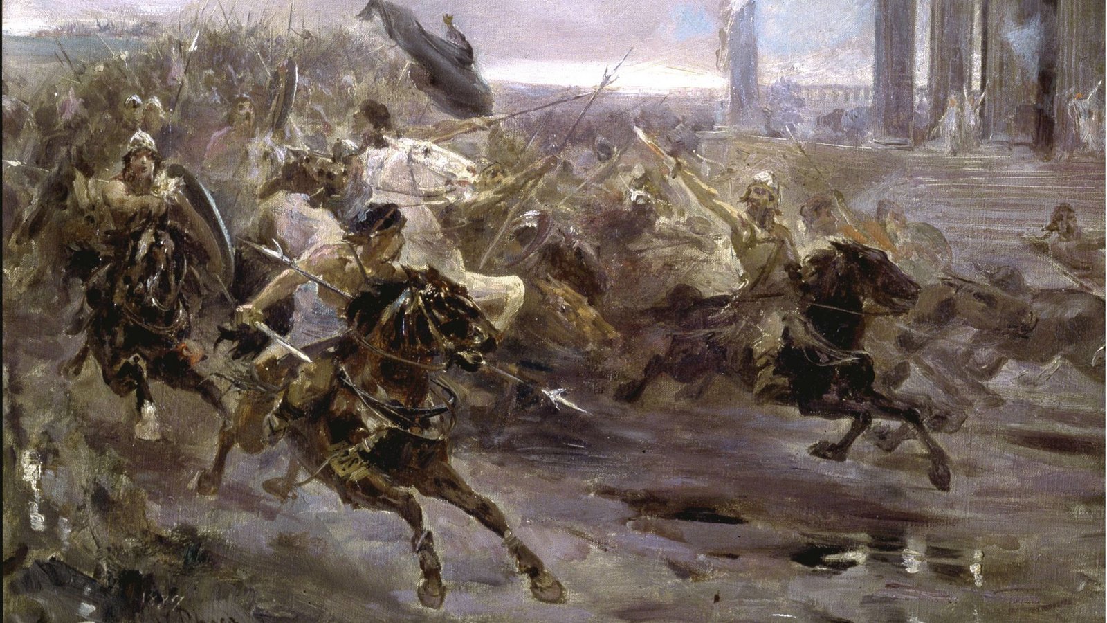 „Attila, König der Hunnen“, Gemälde von Ulpiano Checa, 1887.Foto: Imago/Heritage Images „Attila, König der Hunnen“, Gemälde von Ulpiano Checa, 1887.Foto: Imago/Heritage Images