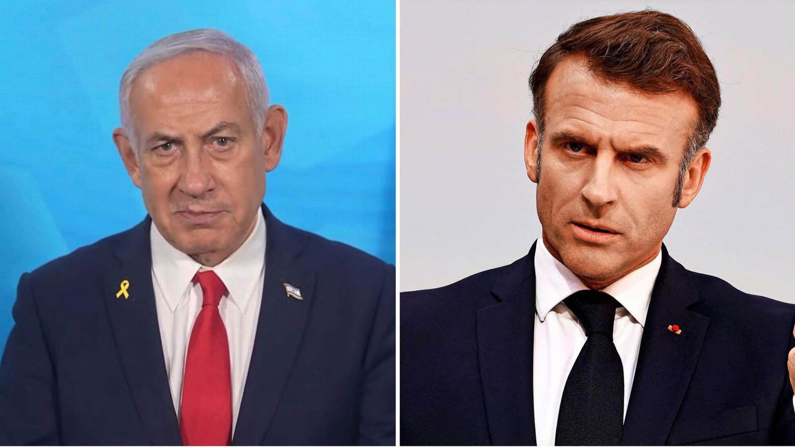 Netanjahu (links) kritisierte Macron für dessen Aussage scharf.Foto: &nbsp;
