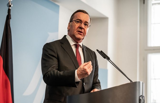 Verteidigungsminister Pistorius am Dienstag in Berlin<span class='image-autor'>Foto: dpa/Michael Kappeler</span>