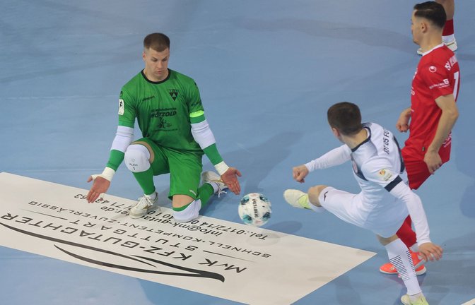 Der überragende TSV-Keeper Philipp Pless zeigte einige starke Paraden und erzielte sogar ein Tor.<span class='image-autor'>Foto: Baumann/Hansi Britsch</span>