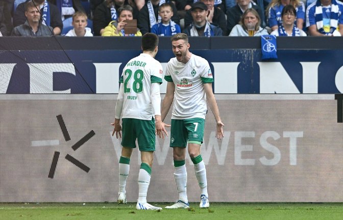 Marvin Ducksch traf doppelt für Werder.<span class='image-autor'>Foto: dpa/David Inderlied</span>