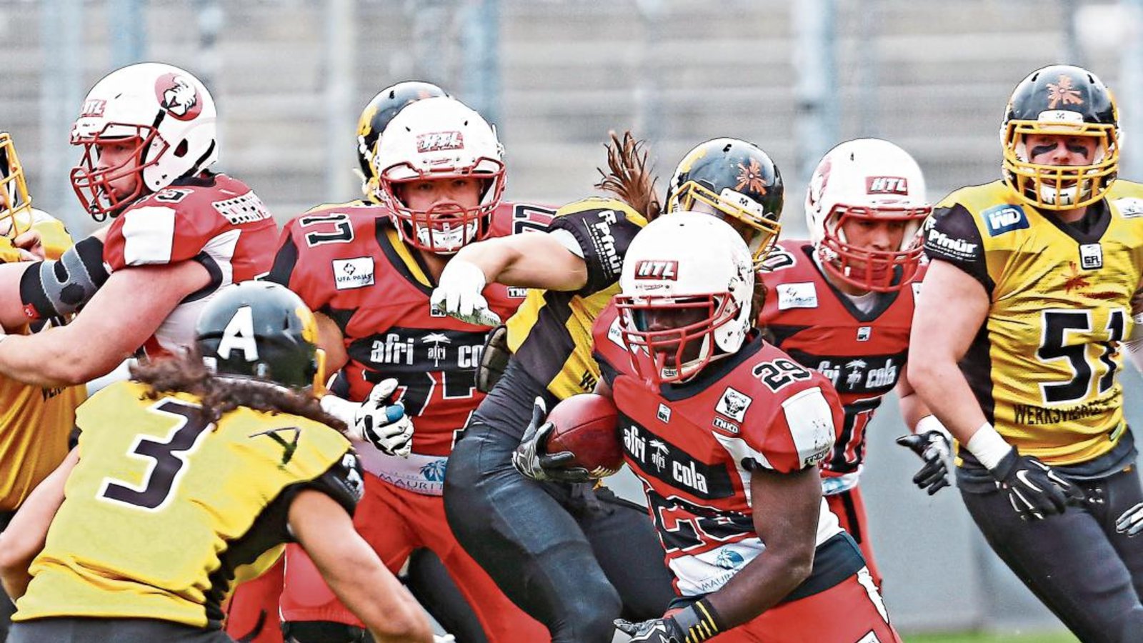 Die Stuttgart Scorpions (rote Trikots) bestreiten am heutigen Samstag ihr erstes Heimspiel der Saison. Foto: Baumann Die Stuttgart Scorpions (rote Trikots) bestreiten am heutigen Samstag ihr erstes Heimspiel der Saison. Foto: Baumann