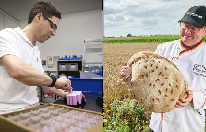 Die Firma von Johannes Schlee hat sich auf Akkus spezialisiert, Tobias Maurer ist Chef der Winnender Bäckerei Maurer.<span class='image-autor'>Stoppel/Peter Oppenländer/Bäckerei Maurer</span>