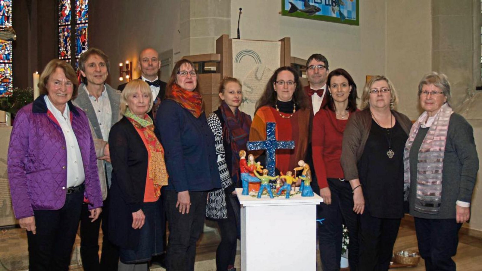 Diese Künstler aus Illingen und Schützingen haben sich mit der Jahreslosung auseinandergesetzt. Foto: Filitz Diese Künstler aus Illingen und Schützingen haben sich mit der Jahreslosung auseinandergesetzt. Foto: Filitz