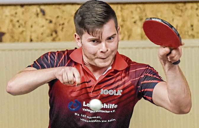 Großglattbachs Johannes Lehrer hat gegen den TTC Bietigheim-Bissingen VI einen starke Leistung abgeliefert. Foto: Leitner