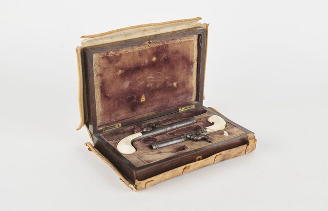 Heckers Duellierpistolen sind als Leihgabe seiner Familie jetzt in Konstanz zu sehen.<span class='image-autor'>Foto: Rosgarten-Museum/Alexander Stertzik</span>