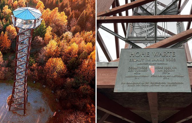 Der 40 Meter hohe Aussichtsturm wurde im Jahr 2002 erbaut, doch die Holzkonstruktion ist laut der Stadt Pforzheim nicht „auf Dauerhaftigkeit ausgelegt“.<span class='image-autor'>Foto: Stadt Pforzheim/Dominik Mokrski, STZN/Dürr</span>