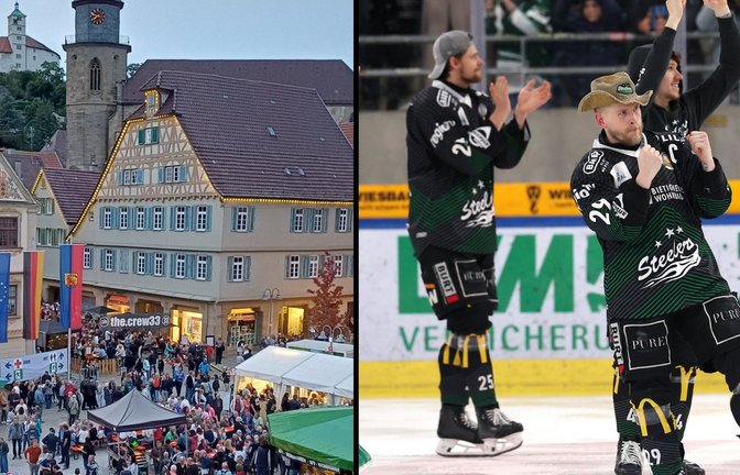 Das Vaihinger Straßenfest hält einen Leckerbissen für Sportfans bereit: Die Bietigheim Steelers werden kurz nach Festbeginn Autogramme geben. Archivfotos: Rücker/Baumann