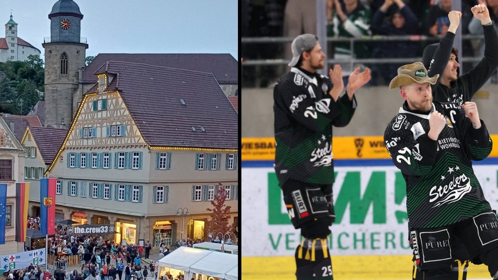 Das Vaihinger Straßenfest hält einen Leckerbissen für Sportfans bereit: Die Bietigheim Steelers werden kurz nach Festbeginn Autogramme geben. Archivfotos: Rücker/Baumann