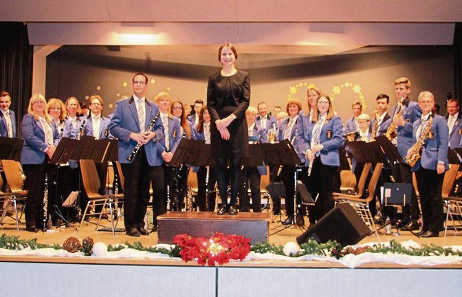 Ein strahlender Jubilar – der Musikverein Stadtkapelle Oberriexingen bei seinem Konzert am Samstag.  Fotos: Gergen