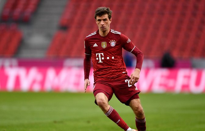 Thomas Müller steht mit dem FC Bayern München vor der zehnten Meisterschaft in Folge.<span class='image-autor'>Foto: Marius Becker/dpa</span>