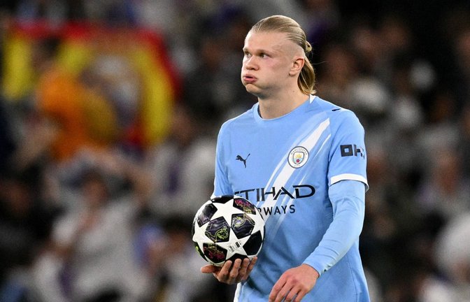 Erling Haaland spielt bei Manchester City.<span class='image-autor'>Foto: AFP/OLI SCARFF</span>