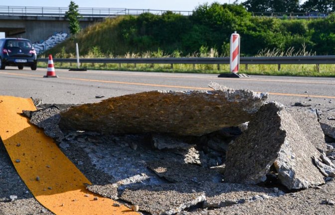 Blow-up auf der A5 bei Heidelberg. Wie können solche Schäden künftig verhindert werden?<span class='image-autor'>Rene Priebe/dpa</span>