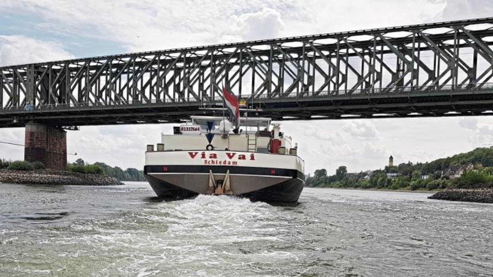 Hat Vaihingen jetzt seinen eigenen Dampfer? Tino Cafaro lieferte dieses Bild vom Rhein bei Mainz.