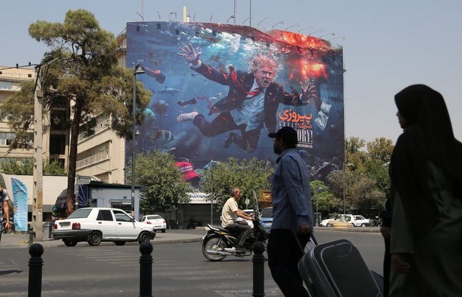 Antiamerikanische Propaganda in Teheran<span class='image-autor'>IMAGO/Anadolu Agency</span>
